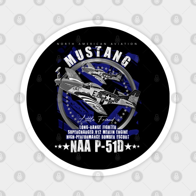 P-51 Mustang | North American Aviation WW2 P51 Fighter Plane Magnet by aeroloversclothing